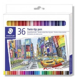 PENNARELLO MARKER DUO    36 COLORI ASS. 0,5 3,0 MM