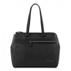 PIQUADRO CARY BORSA TOTE DONNA NERO 14X28X38CM