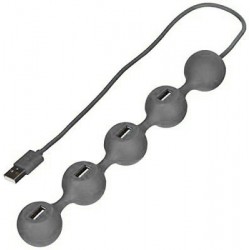 MULTIPRESA USB PEAS HUB  4 PORTE GRIGIO SCURO