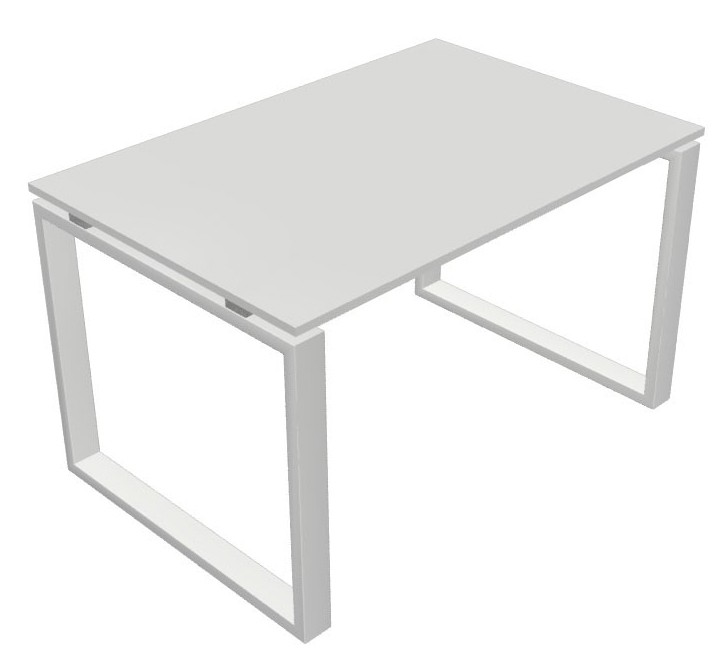 SCRIVANIA 120X80 GAMBA METALLO S/CASS. ANELLO CHI.