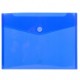 Busta a tasca con velcro in pp blu trasparente f.to 24x32cm per A4 Exacompta - Conf da 5 pz.