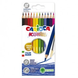 Astuccio 12 matite acquerellabili colori assortiti Carioca