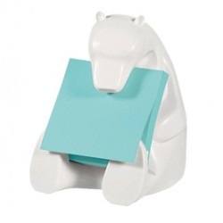 Dispenser Orso+ricarica Post-itSuper Sticky Z-Notes 76x76mm azzurro acquamarin