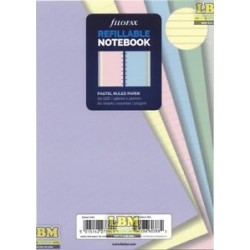 REFILL FOGLI COL.PASTELLO A RIGHE PER NOTEBOOK A5