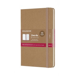 TWO-GO NOTEBOOK M KRAFT  BROWN MOLESKINE