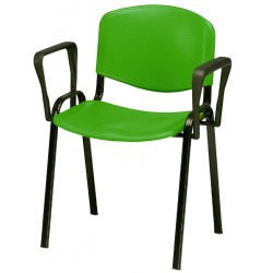 SEDIA ATTESA CLIP PPL    VERDE CON 2 BRACCIOLI