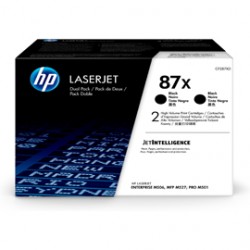 CONFEZIONE DA 2 CARTUCCE TONER NERO ALTA CAPACITA HP87X