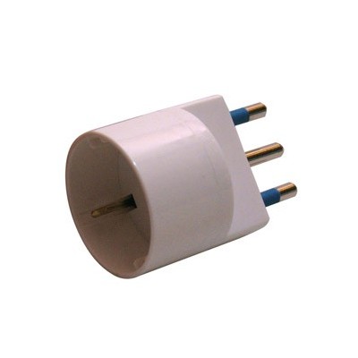 ADATTATORE SEMPLICE CON SPINA 2P+T 16A - PRESA SCHUKO 16A