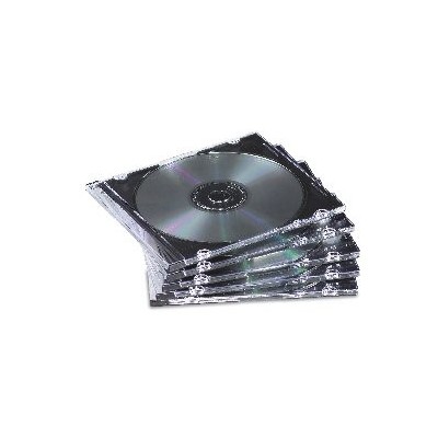 SCATOLA 25 CUSTODIE CD SLIM BASE NERA FELLOWES