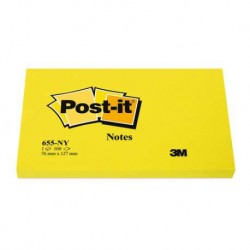 BLOCCO 90foglietti Post-itSuper Sticky 655-S 76x127mm GIALLO ORO