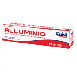 Roll alluminio H300mm x 300mt in astuccio con seghetto Cuki Professional
