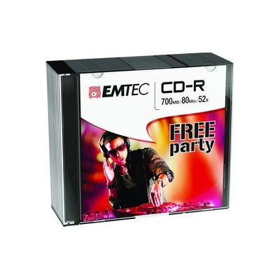 CD-R EMTEC 80MIN/700MB 52X SLIM CASE (kit 10pz)