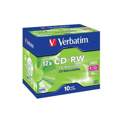 SCATOLA 10 CD-RW DATALIFEPLUS 8X-10X 700MB SERIGRAFATO