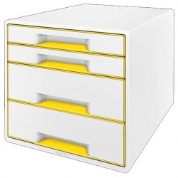 CASSETTIERA DUAL COLOR CUBE WOW GIALLO METALL.