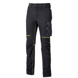 PANTALONI TESSUTO U-4    BLACK CARBON TG.L