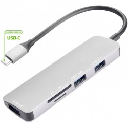 ADATTATORE TIPO C-HUB 3 USB/1SD/1TF