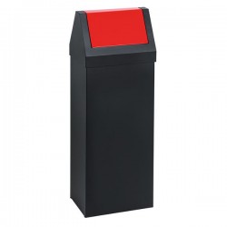 GETTACARTE 50LT BASCULANTE NERO/ROSSO