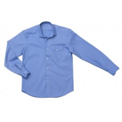 CAMICIA MANICA LUNGA     COTONE AZZURRA TG.L