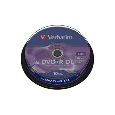 SCATOLA 10 DVD+R DUAL LAYER 8X 8.5GB 240MIN. SERIGRAFATO SPINDLE