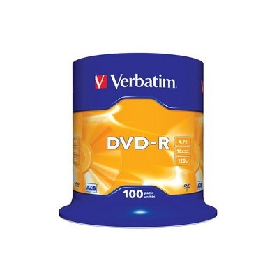 SCATOLA 100 DVD-R SPINDLE 16X 4.7GB SERIGRAFATA