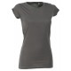 T-SHIRT SLUB DONNA TG.S  ANTRACITE 100% POLYESTERE