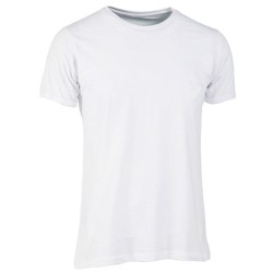 T-SHIRT SLUB UOMO BIANCO TG.XXL 100% POLYESTERE