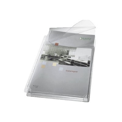 5 BUSTE FORATE C/SOFFIETTO E PATELLA 22X30 IN PVC LEITZ