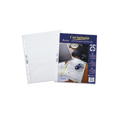 25 BUSTE FORATE LISCIO 22X30cm LORIGINALE FAVORIT