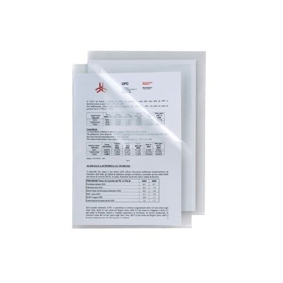 25 CARTELLINE A L 21X29,7 BLU POLI 150 COLOR PPL B.A. SEI