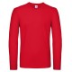 T-SHIRT MANICA LUNGA     100% COTONE ROSSA TG.L