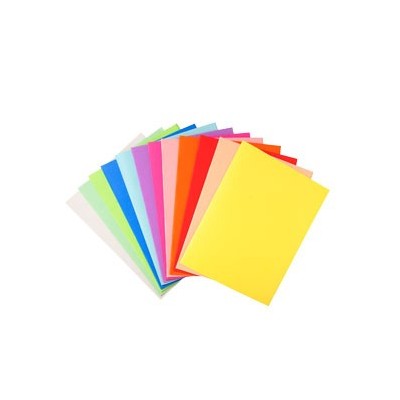 100 CARTELLINE SEMPLICI 240gr 24x32cm MIX 5 COLORI FOLDYNE 250