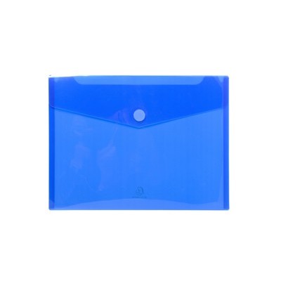 Busta a tasca con velcro in pp blu trasparente f.to 24x32cm per A4 Exacompta - Conf da 5 pz.