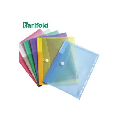 SET 12 BUSTE FORATE PPL CON VELCRO COLORI ASSORTITI TARIFOLD