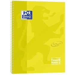 QUADERNO OXFORD SPIRALE NEON GIALLO A4 1R 90GR