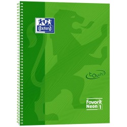 QUADERNO OXFORD SPIRALE NEON VERDE A4 1R 90GR