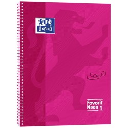 QUADERNO OXFORD SPIRRALE NEON FUCSIA A4 1R 90GR