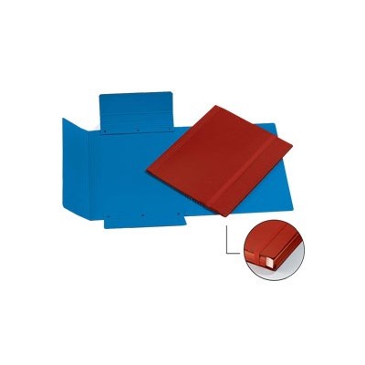 CARTELLINA 3 LEMBI C/ELASTICO FIBRONE 27X37CM BLU 75 CDG