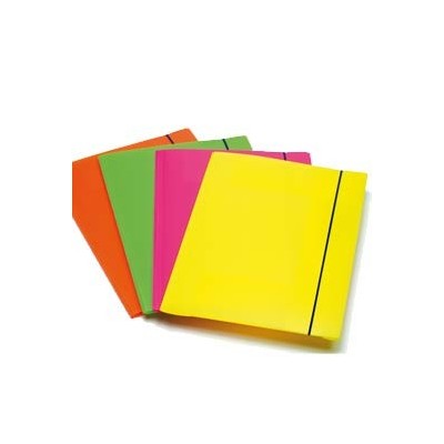 CARTELLINA 3L CON ELASTICO COLORI FLUO SHOCKING FILE