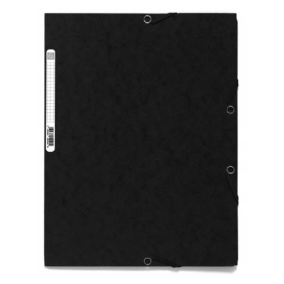 CARTELLA CON ELASTICO 24x32CM NERO CARTONCINO LUSTRE 425gr