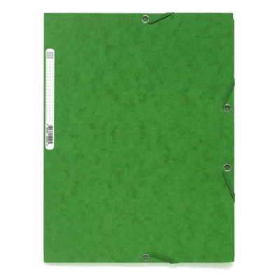 CARTELLA CON ELASTICO 24x32CM VERDE CARTONCINO LUSTRE 425gr