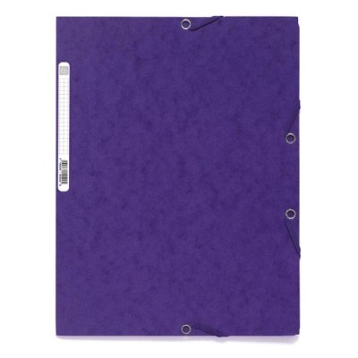 CARTELLA CON ELASTICO 24x32CM VIOLA CARTONCINO LUSTRE 425gr