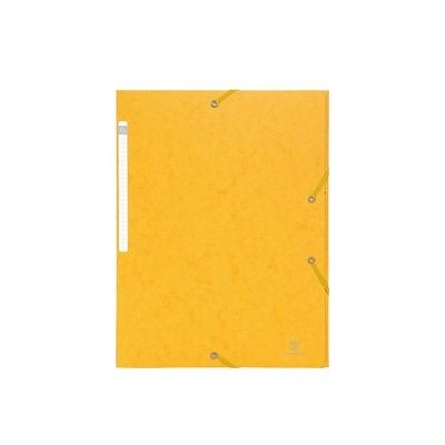 CARTELLA CON ELASTICO 24x32CM GIALLO CARTONCINO LUSTRE 425gr