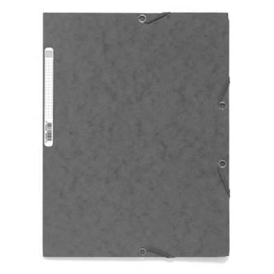 CARTELLA CON ELASTICO 24x32CM GRIGIO CARTONCINO LUSTRE 425gr