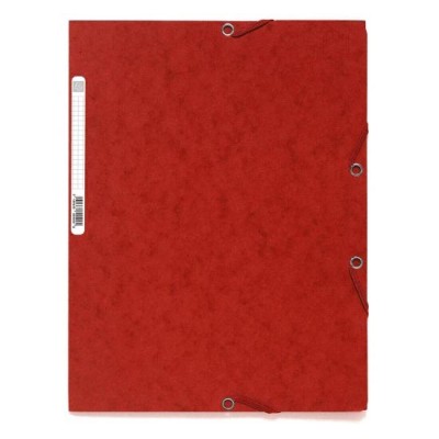 CARTELLA CON ELASTICO 24x32CM ROSSO CILIEGIA CARTONCINO LUSTRE 425gr
