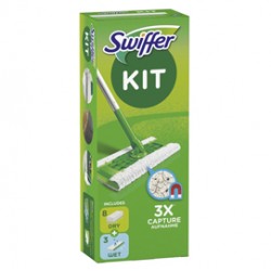 Swiffer Dry - STARTER KIT COMPLETO con 8 PANNI e 3 PANNI WET