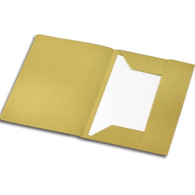 50 CARTELLINE 3 LEMBI GIALLO C/STAMPA 200GR