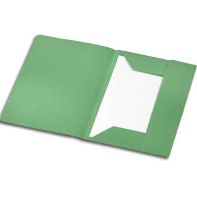 50 CARTELLINE 3 LEMBI VERDE C/STAMPA 200GR