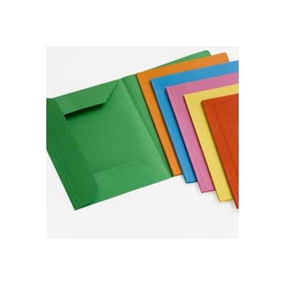 12 CARTELLINE 3 LEMBI 200GR 25X33CM MIX 6 COLORI BREFIOCART