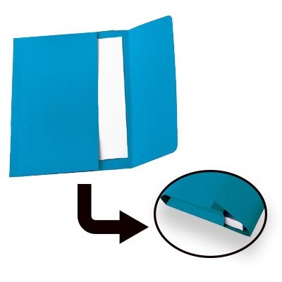 25 CARTELLINE A BUSTA 152B AZZURRO 26X34 200GR BRISTOL