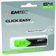 Emtec Memoria USB B110 USB3.2 Clickeasy 64GB verde